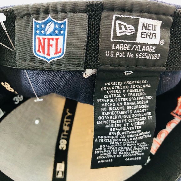 New Era 39Thirty NFL Chicago Bears On-Field Gray/Blue Caps SZ L/XL Flex fit hat - Picture 8 of 8